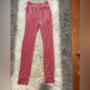 Pink Velvet Joggers
